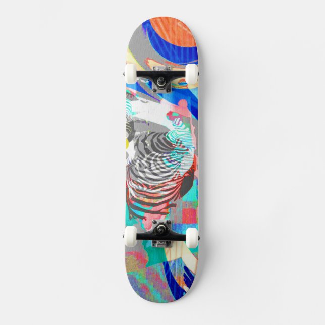 Abstract Zebra graphic-skateboard Skateboard (Front)