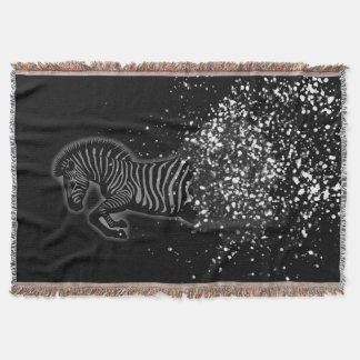 Abstract Zebra in Motion Liquid  Throw Blanket