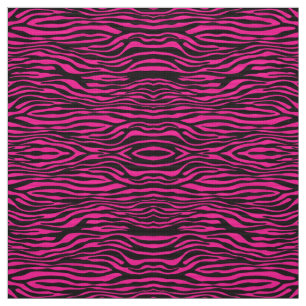 Abstract Zebra Pink and Black Fabric