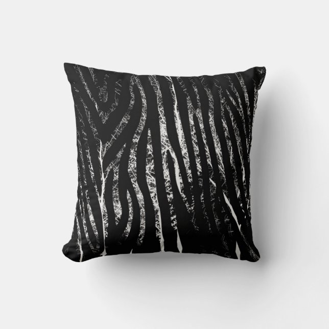 Abstract Zebra Print Cushion (Front)