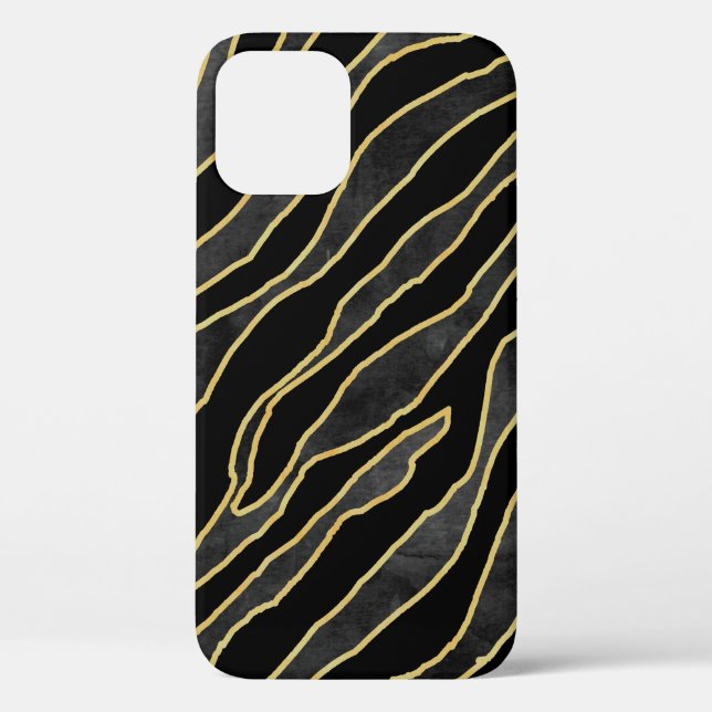 Abstract zebra striped. Animal print illustration  Case-Mate iPhone Case (Back)