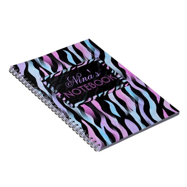 Abstract Zebra Stripes Notebook (Right Side)