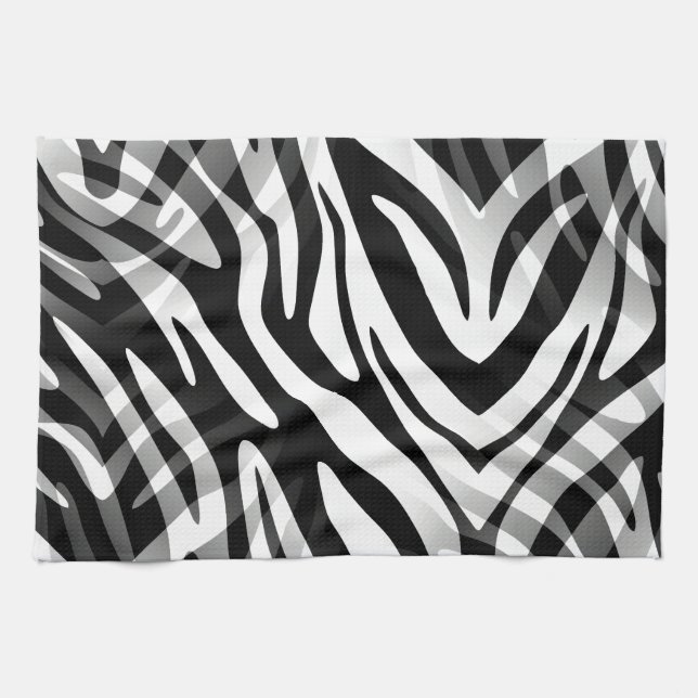 Abstract Zebra Tea Towel (Horizontal)