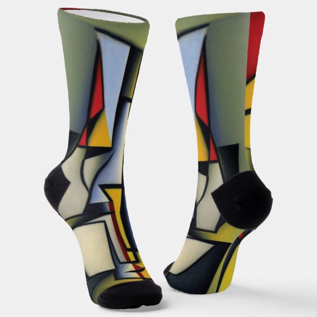 Abstract Zen Cubist Socks (Angled)