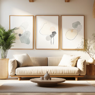 Abstract Zen Shapes Minimalist Wall Art Set
