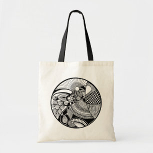 Abstract Zendala On Circle Tote Bag