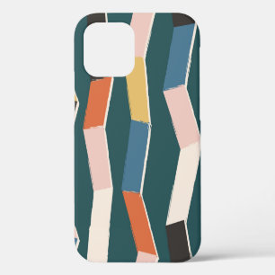 Abstract zig zag seamless pattern,hand painted irr iPhone 12 case
