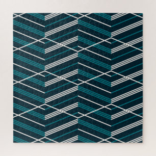 Abstract zigzag: elegant vintage geometric. jigsaw puzzle