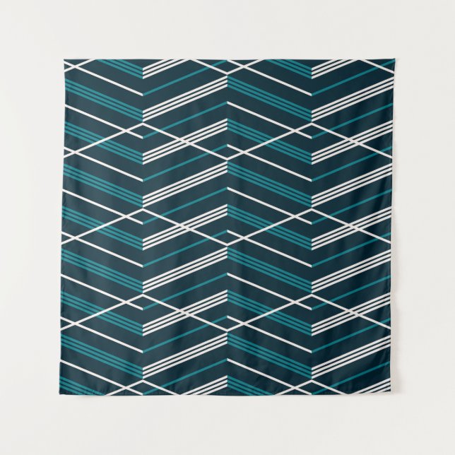 Abstract zigzag: elegant vintage geometric. tapestry (Front)