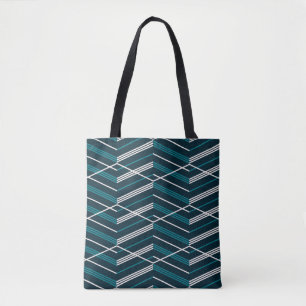 Abstract zigzag: elegant vintage geometric. tote bag