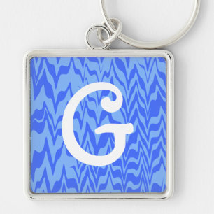Abstract ZigZag Swirl Key Ring