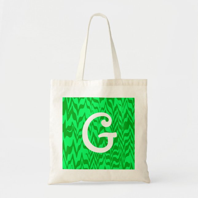 Abstract ZigZag Swirl Tote Bag (Front)