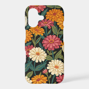 Abstract Zinnias Butterflies iPhone Cases