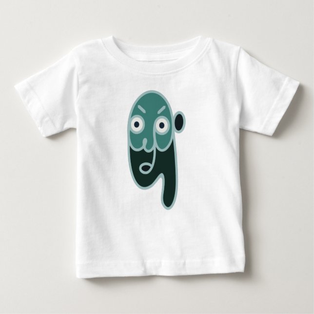 Abstract Zombie Face Baby T-Shirt (Front)