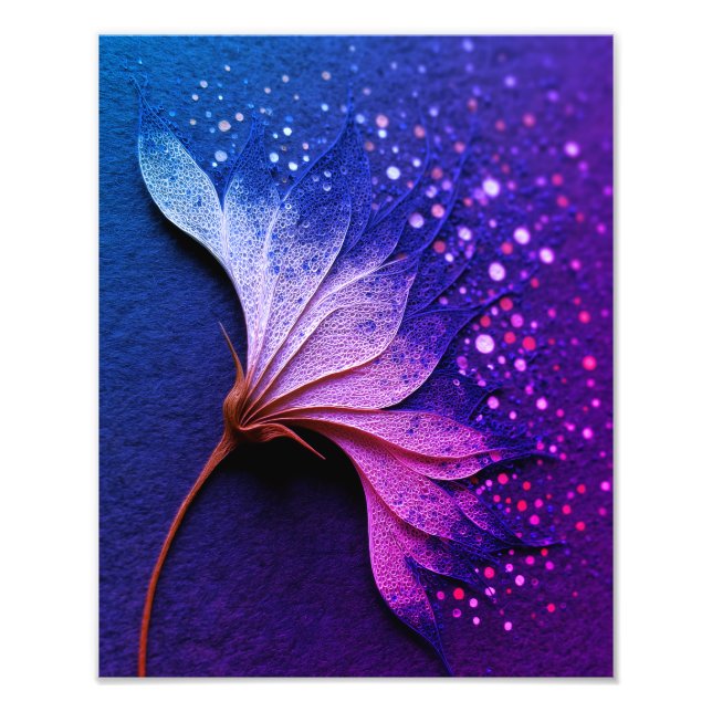 Abstract Zoom Floral Design Photo Print (Front)