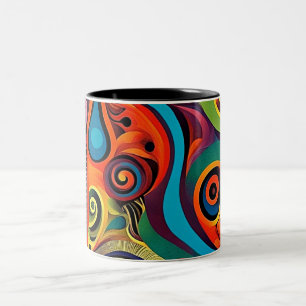 Abstracta Psychedelica 11 Two-Tone Coffee Mug