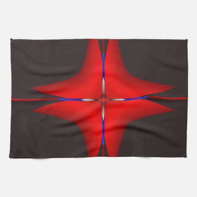 Abstractapax A 11_2014, Abstract Art Tea Towel (Horizontal)