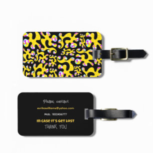 Abstracted background  luggage tag