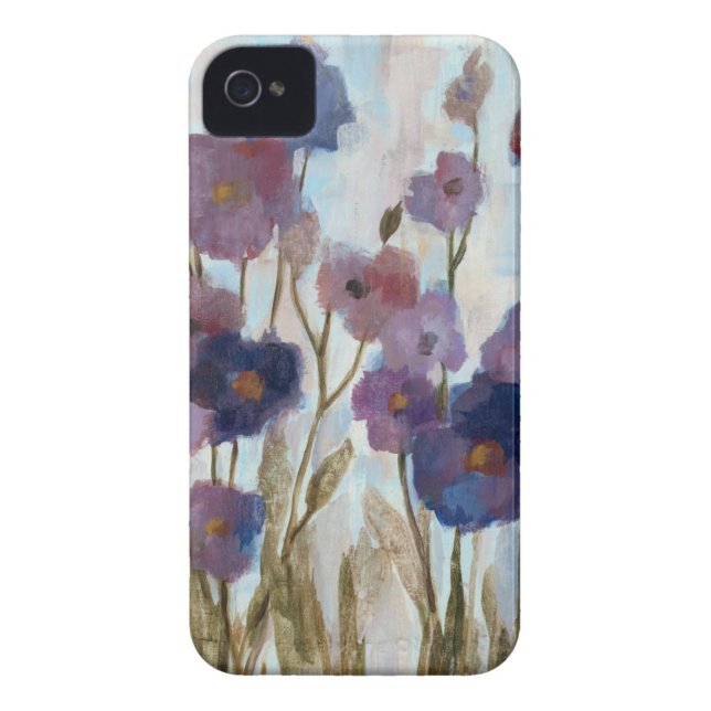 Abstracted Florals In Purple Case-Mate iPhone Case (Back)