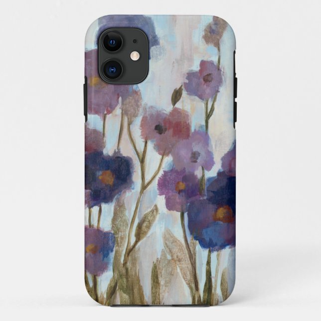 Abstracted Florals In Purple Case-Mate iPhone Case (Back)