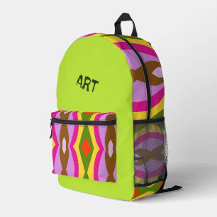 Abstracted Printed Backpack