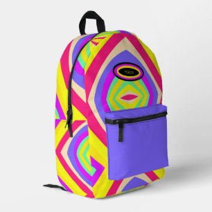 Abstracted Printed Backpack