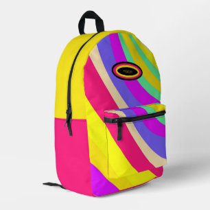 Abstracted Printed Backpack