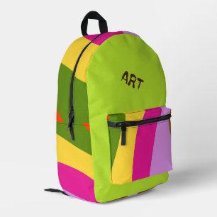 Abstracted Printed Backpack