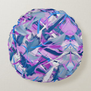 Abstracted Round Cushion