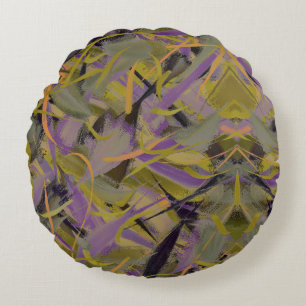Abstracted Round Cushion
