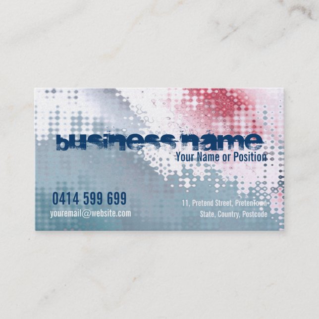 Abstractical Platinum Business Card (Front)