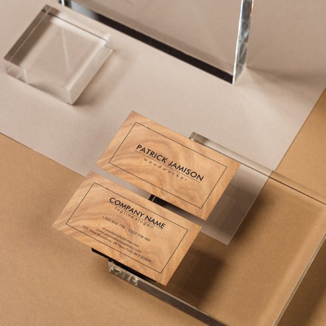 Abstraction Brown Wooden Knot Business Card (Creator Uploaded)