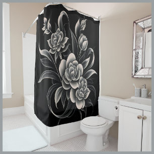 Abstraction Encapsulated Shower Curtain