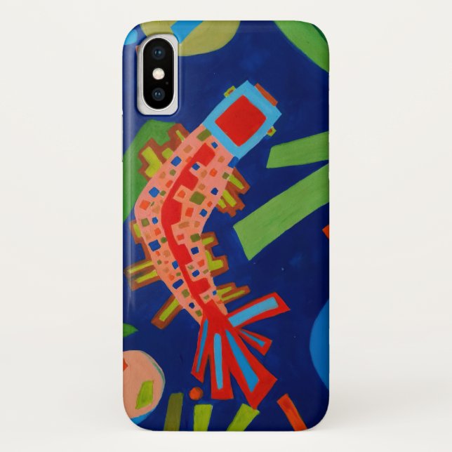abstraction, fish, carp, cubism, Case-Mate iPhone case (Back)