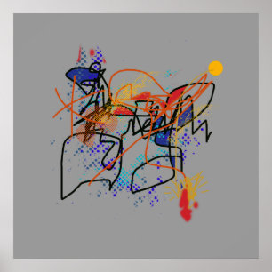 abstraction for walls poster
