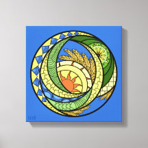 Abstraction. Ukrainian Stretched Canvas Print