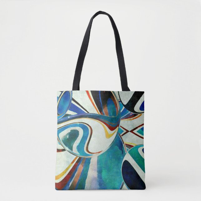 Abstraction with Geometric Spirit Tote Bag (Front)
