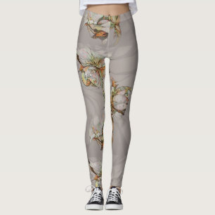 Abstractive flowers leggings