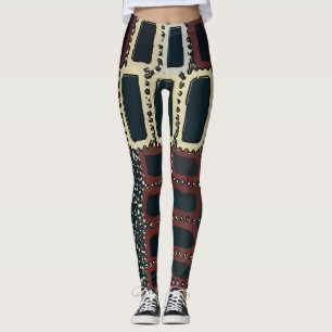 Abstracts Grey Rectangles Matisse style, Leggings