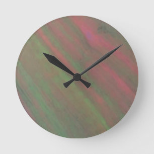 Abstrait rouge round clock