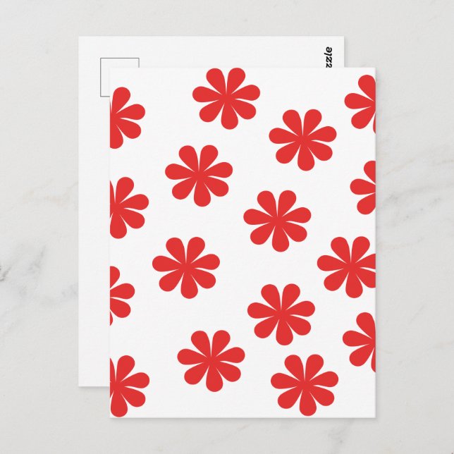 Abstrakt flower pattern postcard (Front/Back)