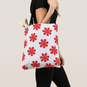 Abstrakt flower pattern tote bag