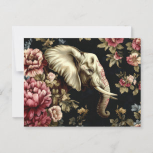 Abstrakte Aquarell Illustration eines Elefanten Postcard