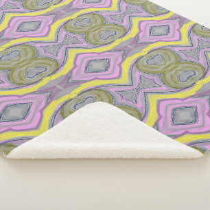 Abstrato Amarelo Sherpa Blanket