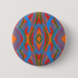 abstrato laranja 6 cm round badge