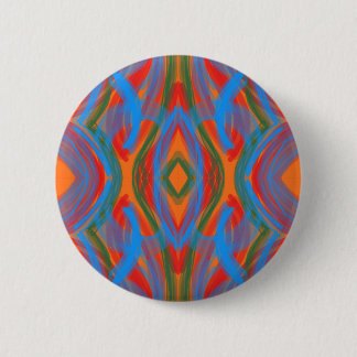 abstrato laranja 6 cm round badge