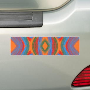 Abstrato Laranja Bumper Sticker