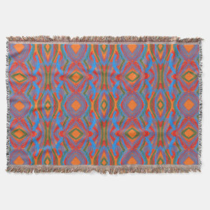 Abstrato Laranja Throw Blanket