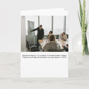 Absurd Corporate-Climber Pamela Stock Photo Card
