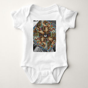 absurd design t-shirt full flagged  baby bodysuit